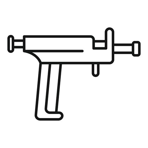 Tattoo gun icon, outline style 14599102 Vector Art at Vecteezy