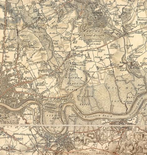 Lee Or Lea Valley East London River Thames Map C1810 Flickr