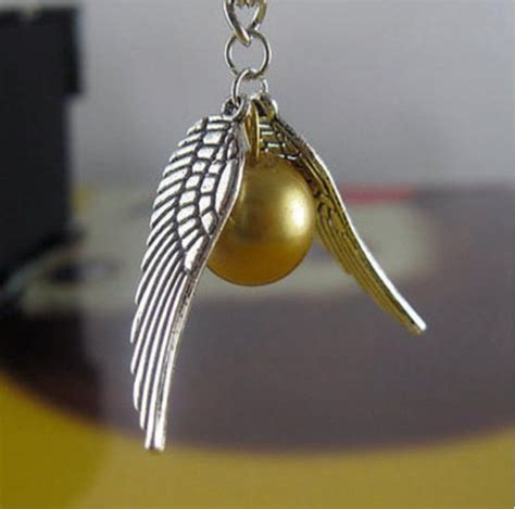 Harry Potter Steampunk Golden Snitch With Angel Wings Necklace Free