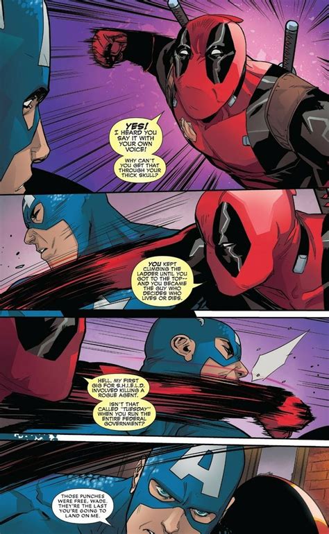 Captain America vs Deadpool (Despicable Deadpool#296). | Deadpool comic ...