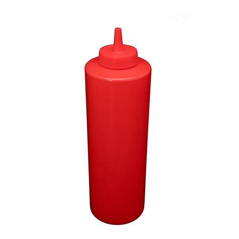 Cac China Sqbt 24r Red Squeeze Bottle 24 Oz 6 Pcs Tigerchef