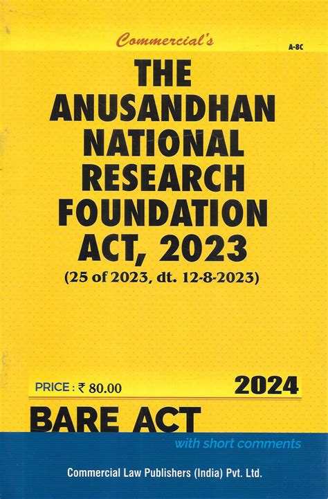 The Anusandhan National Research Foundation Act 2023 Bigbookshop