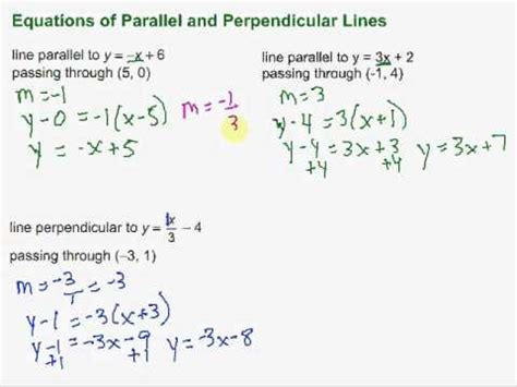 How To Do Writing Equations Of Parallel And Perpendicular Lines ...