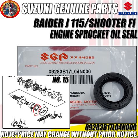 Raider J Shooter Fi Engine Sprocket Oil Seal Sgp Genuine