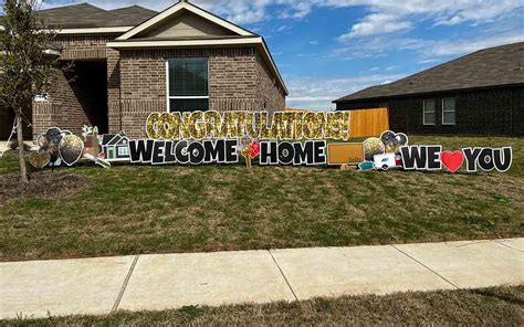 Welcome Home Sign Yard - Yard Fiesta- DFW Party Rentals