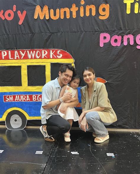 Look Carlo Aquino And Trina Candaza Reunite For Their Daughter S