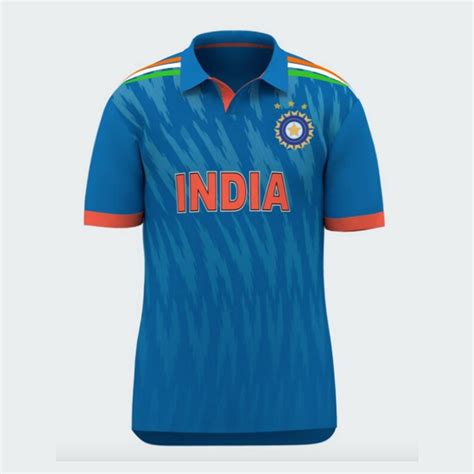 india flag blue  sleeves jersey indian cricket fan jersey world cup