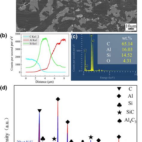 C AlSi12 Composite Material Interface Analysis A Scanning Electron