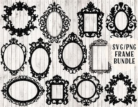 Frame Svg Bundle Baroque Frame Svg Ornamental Frame Svg