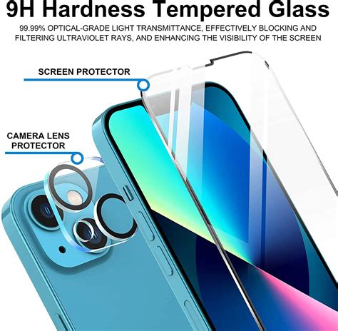 Diruite 6 Pack For Iphone 13 Screen Protector Tempered Glass Hd 9h Hardness Full Screen Tempered