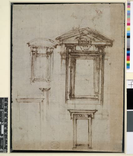 Michelangelo Buonarroti Designs For The Laurentian Library Door From