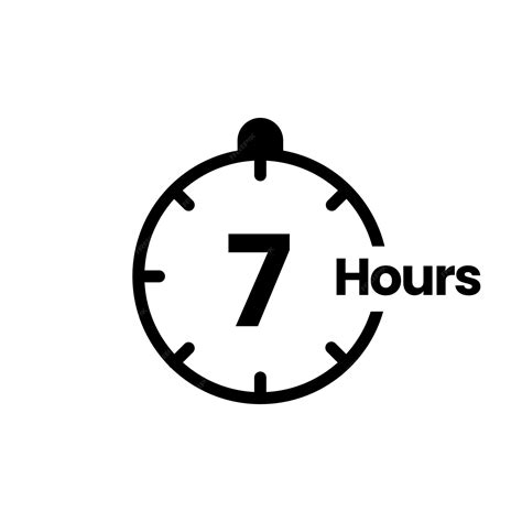 Premium Vector 7 Hours Clock Sign Icon