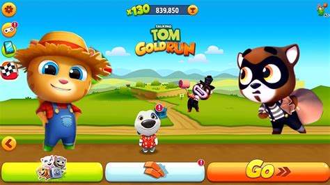 TALKING TOM GOLD RUN UNLOCK FARMER GINGER AND REPAIR A HOME FIGHT WITH