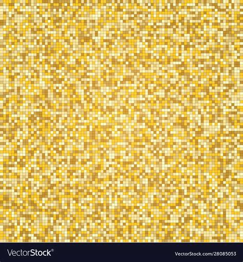 Mosaic Texture With Golden Halftone Pattern Gold Vector Image