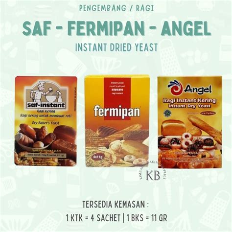 Jual Instant Dried Yeast Ragi Kering Sachet Saf Fermipan Angel