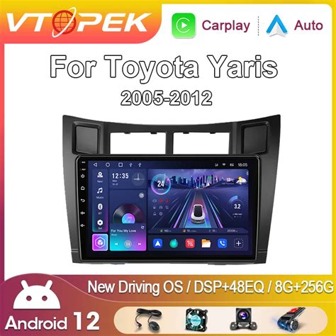 Vtopek Toyota Yaris I In Din Android Araba Radyo