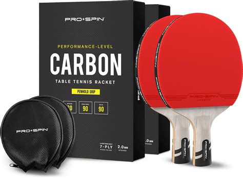 Pro Spin Ping Pong Paddle Carbon Fiber Penhold Grip Pack Elite