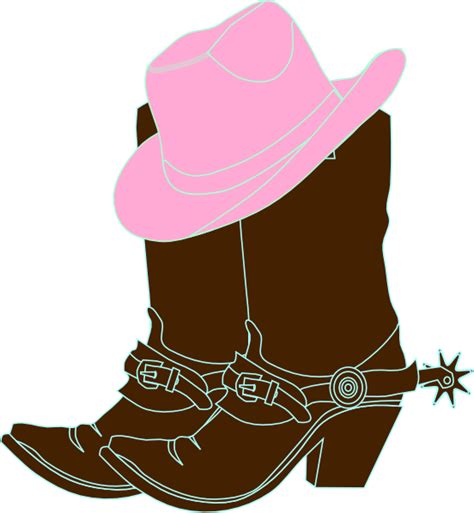 Cowgirl Boots And Pink Cowgirl Hat Svg Clip Arts 552 552x598 Png Download