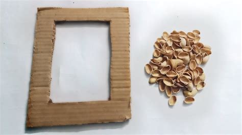 Diy Pista Shells Craft Best Out Of Waste Photo Frame Making Using