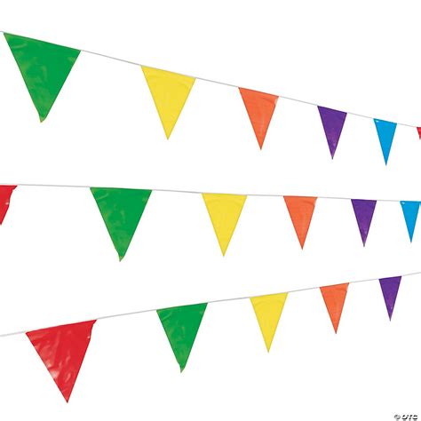 Multicolor Plastic Pennant Banner Oriental Trading