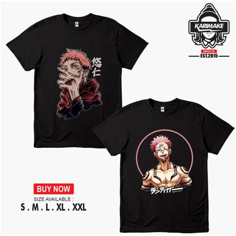 Jual Kaos Baju Anime Jujutsu Kaisen Yuji Itadori Kaos Anime Karimake