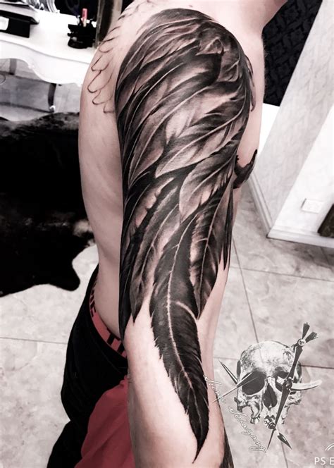 The Wings Realistic Tattoo Artist Done By Sunu Puspitanala Sebayang