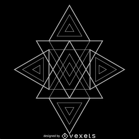 Many Triangles Sacred Geometry Design Vector Download