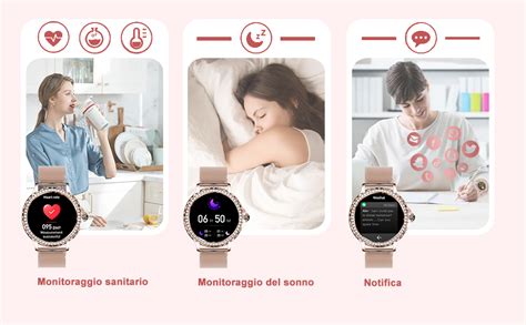 Soprii Smartwatch Donna Chiamata Bluetooth E Risposta Vivavoce Smart