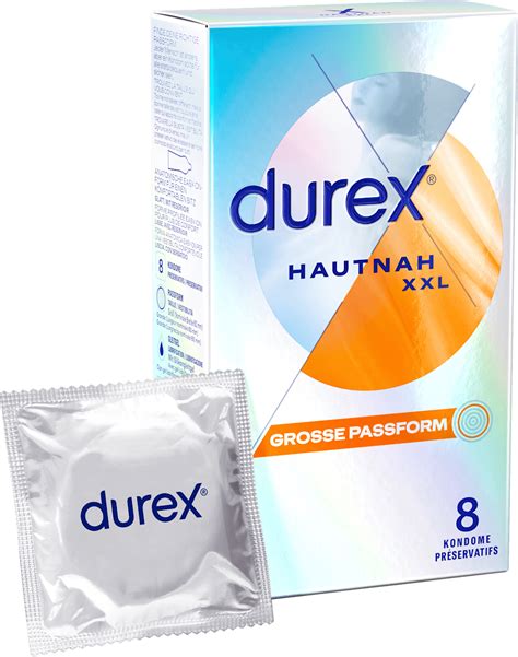 Durex Kondome Hautnah XXL, Breite 60mm, 8 St dauerhaft günstig online ...