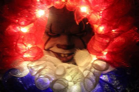 Clown Wreath Halloween Decor Pennywise Wreath Evil Clown Wreath