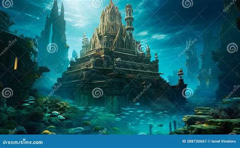 Illustration Of Remains Of The Lost City Of Atlantis Imaginative