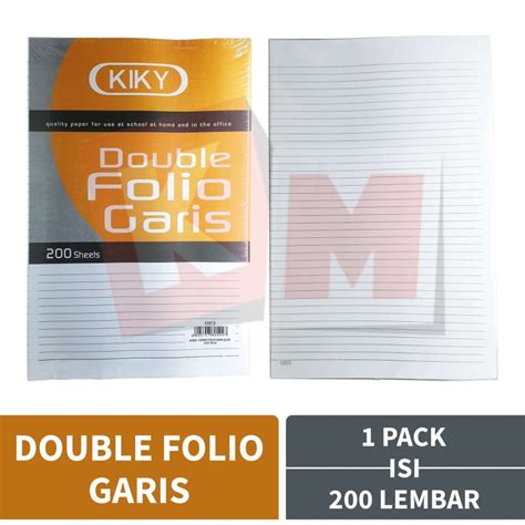 Jual Kertas Double Folio Garis Bergaris Kiky Pack Isi Lembar