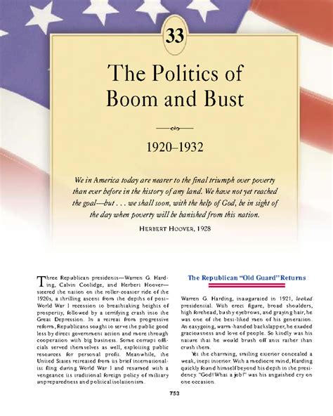 American pageant chapter 33: The politics of boom and bust - Studocu