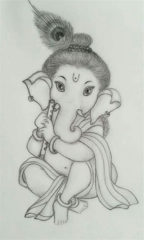 lord ganesha pencil art