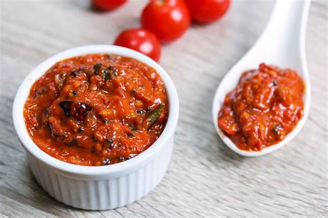 Spicy Tomato Pickle Recipe South Indian Thakkali Thokku By Archana S