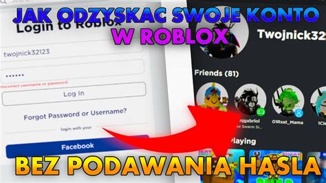 JAK ODZYSKAĆ SWOJE KONTO W ROBLOXIE ROBLOX BEZ HASŁA YouTube