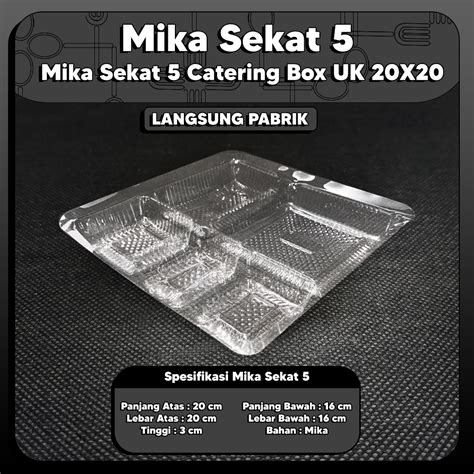 Jual Mika Kotak Sekat Mika Catering Box X Mika Sekat Nasi