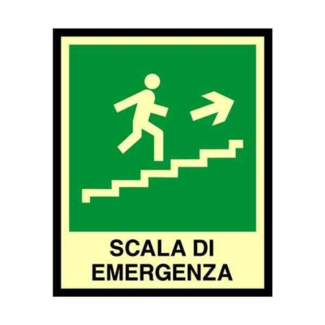 Cartello Forex Monofacciale Luminescente X Cm Scala Di Emergenza