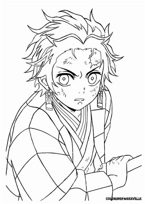 Demon Slayer Summer Themed Coloring Pages Released For Free Tanjiro