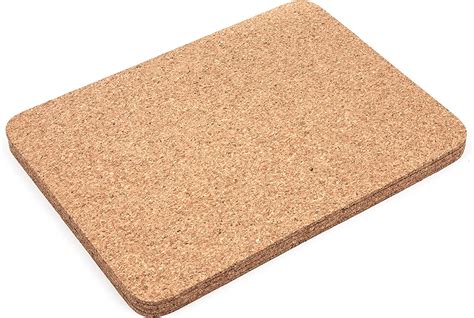 Go Cork Rectangular Plain Cork Table Mats Pack Of Beige X Cm