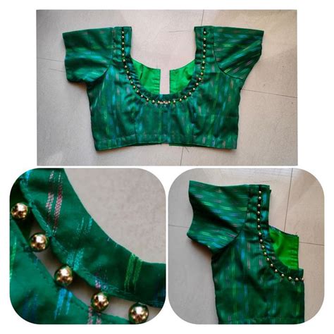 Simple Beads Work Blouse Latest Model Blouse Designs Latest Blouse Neck Designs Patch Work