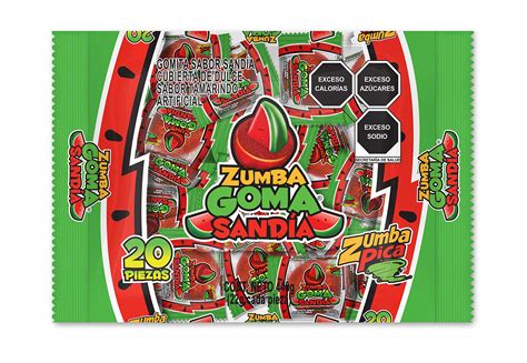 Zumba Goma Bolsa con 20 Piezas ZumbaPica Sandía Amazon mx