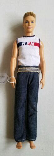 Barbie Ken Doll Fashionista Molded Blonde Hair Mattel Jean S Ebay