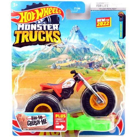 Carrinho Hot Wheels Monster Truck Tri To Crush Me FYJ44 Mattel Carrinho De Brinquedo