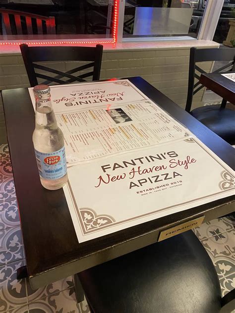 Menu At Fantini S New Haven Style Apizza Italian Restaurant Wine