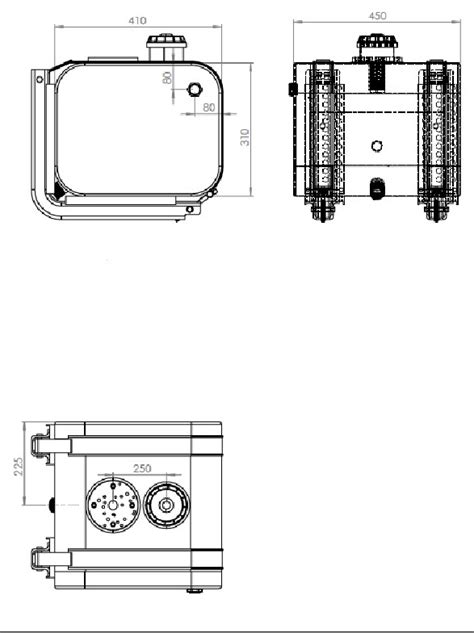 Ojò Epo Epo Hydraulic 45 Lita Ẹgbẹ Ti a gbe Aluminiomu Alagbara Irin