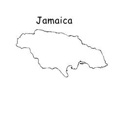 Map Silhouette Jamaica Vector Images Over