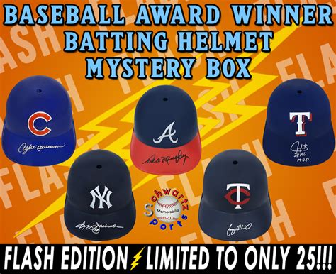 Schwartz Sports Baseball AWARD WINNER Signed Batting Helmet Mystery Box