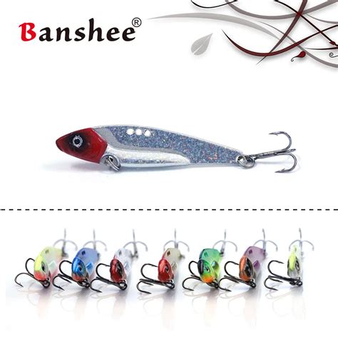 Metal Artificial Hard Lures Metal Vib Vibrator Metal Treble Hooks