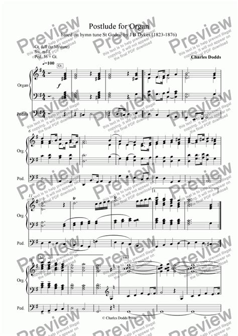 Postlude For Organ Download Sheet Music Pdf File